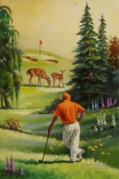 golf course 05 impressionist Oil Paintings